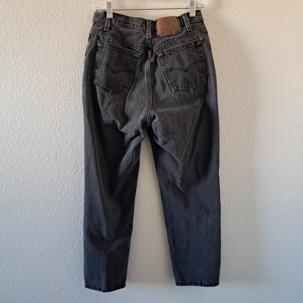 Vintage 90s Levi's 501 Jeans Button Fly Cotton 5 Pocket Style High Rise Black - Picture 6 of 10